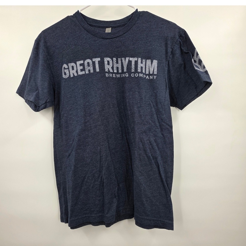 GREAT RYTHM BREWING COMPANY SHIRT MENS UNISEX SMALL GRAY BREWERY BEER DRINK NH - Picture 2 of 9